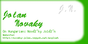 jolan novaky business card